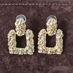 Amazon Gold Textured Earrings